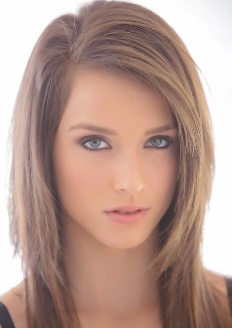 Foxy american dark hair young Malena Morgan in hot lingerie posing